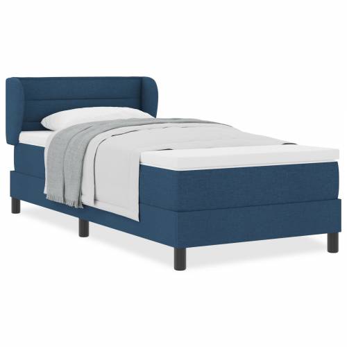 Box Spring Krevet s Madracem Plava 90x190 cm Tkanina Cijena