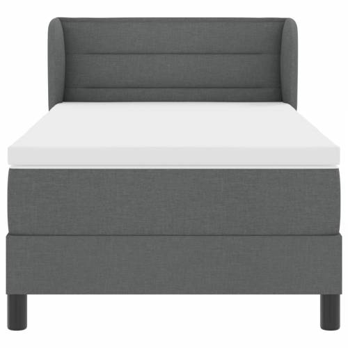 Kutija Proljetni Krevet s Madracem Tamno Siva 100x200 cm Tkanina Cijena