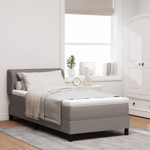 Box Spring Krevet s Madracem Taupe 100x200 cm Tkanina Cijena