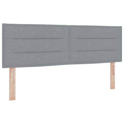 Krevet s podlogom i madracem svijetlo sivi 140x190 cm Tkanina Cijena