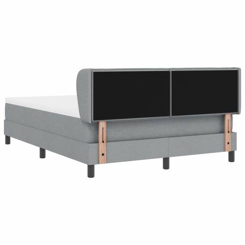 Krevet s podlogom i madracem svijetlo sivi 140x190 cm Tkanina Cijena