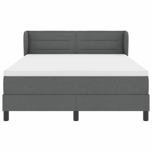 Box Spring Krevet s Madracem, Tamno Siva, 140x190 cm, Tkanina Cijena