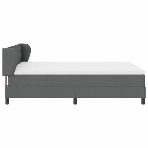 Box Spring Krevet s Madracem, Tamno Siva, 140x190 cm, Tkanina Cijena