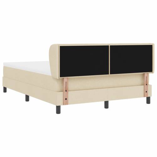 Box Spring Krevet s Madracem Krem 140x200 cm Tkanina Cijena