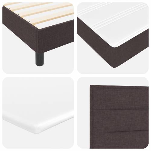 Boxspring krevet s madracem tamnosmeđi 160x200 cm tkanina Cijena