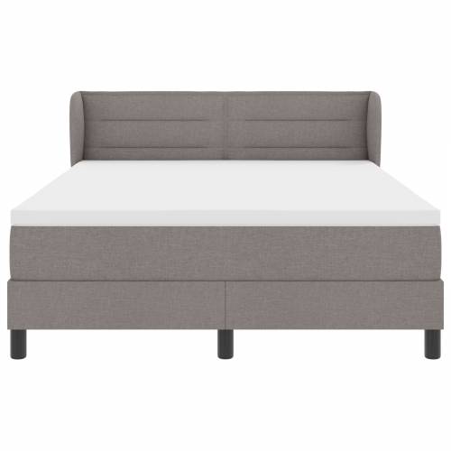 Kutna podnica s madracem taupe 160x200 cm tkanina Cijena