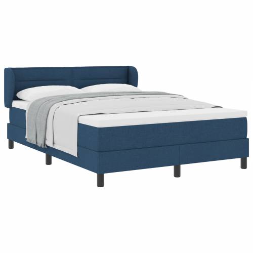 Box Spring Krevet s Madracem Plava 160x200 cm Tkanina Cijena