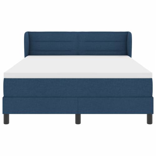 Box Spring Krevet s Madracem Plava 160x200 cm Tkanina Cijena