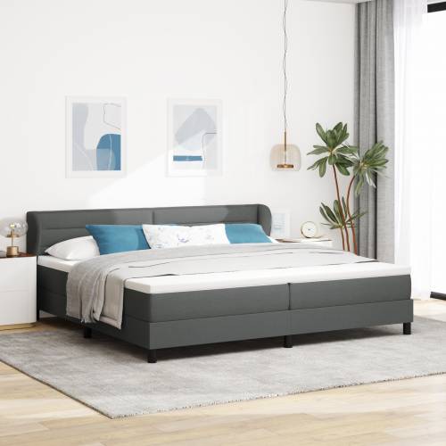 box spring krevet s madracem tamno sivi 200x200 cm tkanina Cijena
