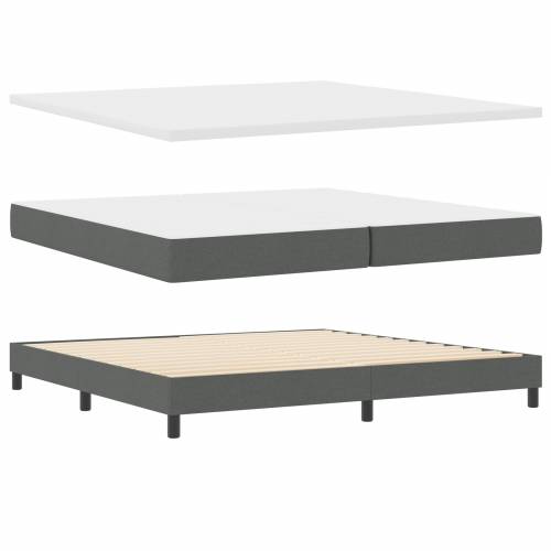 box spring krevet s madracem tamno sivi 200x200 cm tkanina Cijena