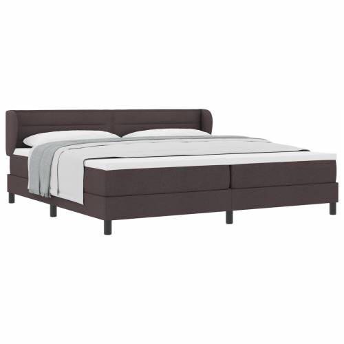Box Spring Krevet s Madracem Tamno Smeđi 200x200 cm Tkanina Cijena