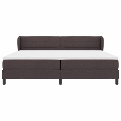 Box Spring Krevet s Madracem Tamno Smeđi 200x200 cm Tkanina Cijena
