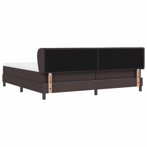 Box Spring Krevet s Madracem Tamno Smeđi 200x200 cm Tkanina Cijena