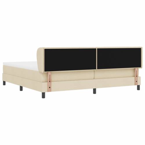Krevet s podnicom i madracem Krem 200x200 cm Tkanina Cijena