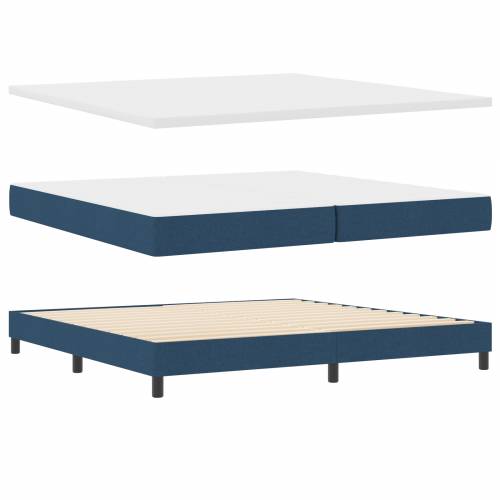 Krevet s uzglavljem i madracem Plavi 200x200 cm Tkanina Cijena