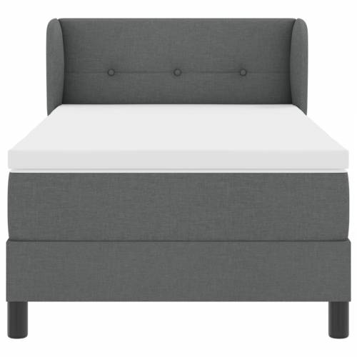 Box Spring Krevet s madracem Tamno siva 80x200 cm Tkanina Cijena