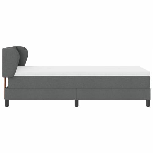 Box Spring Krevet s madracem Tamno siva 80x200 cm Tkanina Cijena