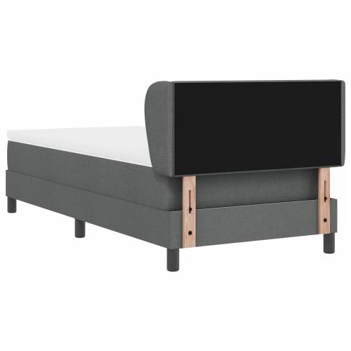 Box Spring Krevet s madracem Tamno siva 80x200 cm Tkanina Cijena