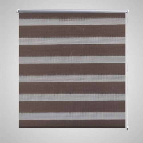 Rolo smeđe zavjese sa zebrastim linijama 80 x 150 cm Cijena