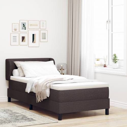 Box spring krevet s madracem tamno smeđi 80x200 cm tkanina Cijena