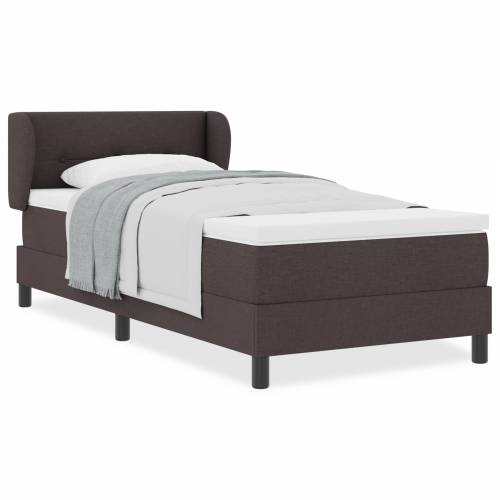 Box spring krevet s madracem tamno smeđi 80x200 cm tkanina Cijena