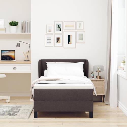 Box spring krevet s madracem tamno smeđi 80x200 cm tkanina Cijena