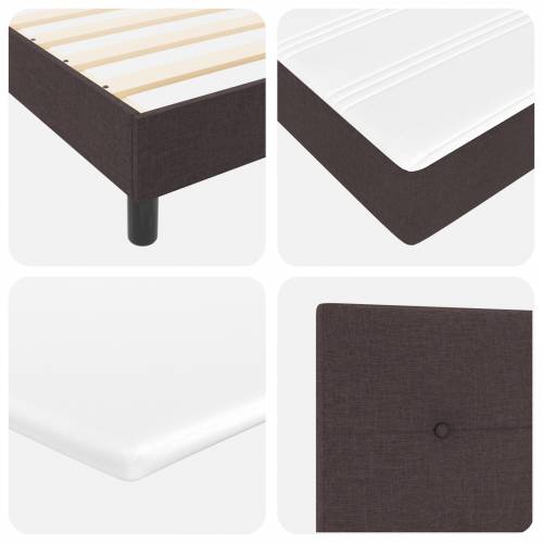 Box spring krevet s madracem tamno smeđi 80x200 cm tkanina Cijena