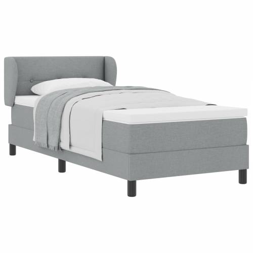 Krevet s podnicom s madracem Svjetlosiva 90x190 cm Tkanina Cijena