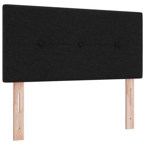 Box Spring Krevet s Madracem Crna 90x190 cm Tkanina Cijena
