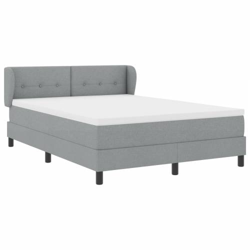 Krevet sa podlogom i madracem svijetlosiva 140x190 cm tkanina Cijena