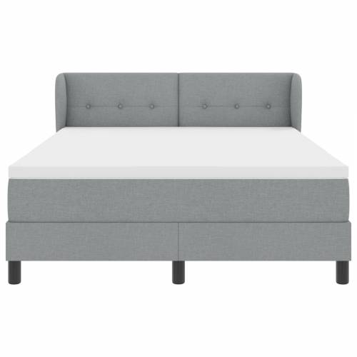 Krevet sa podlogom i madracem svijetlosiva 140x190 cm tkanina Cijena