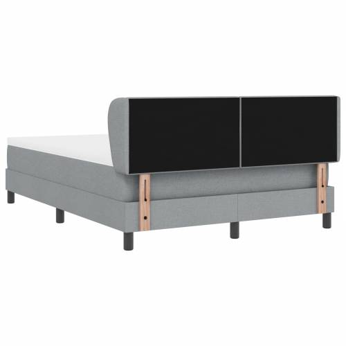 Krevet sa podlogom i madracem svijetlosiva 140x190 cm tkanina Cijena