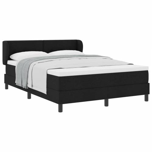 Box Spring Krevet s Madracem Crni 140x190 cm Tkanina Cijena