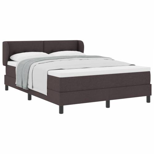 Box Spring Krevet s Madracem Tamnosmeđi 140x190 cm Tkanina Cijena