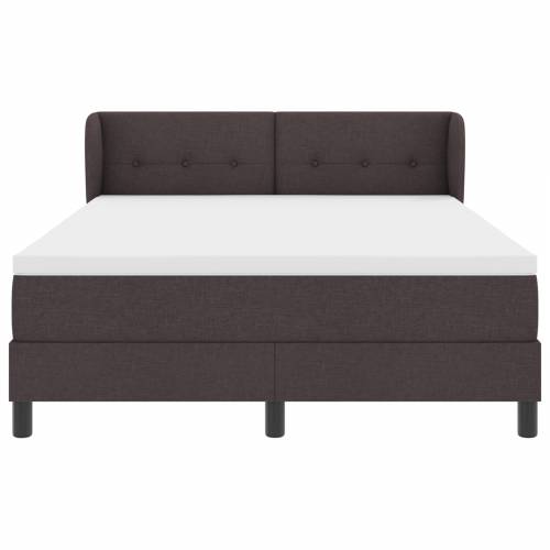 Box Spring Krevet s Madracem Tamnosmeđi 140x190 cm Tkanina Cijena