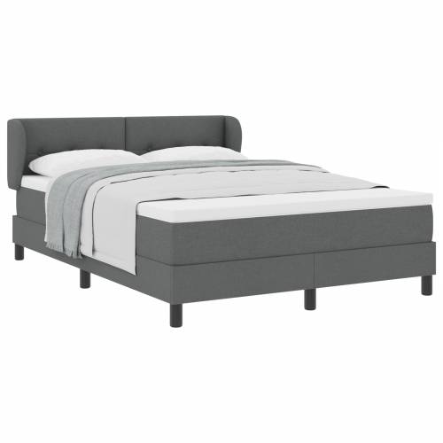 Box Spring Krevet s Madracem Tamnosiva 140x200 cm Tkanina Cijena