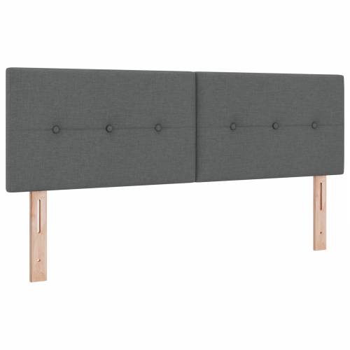 Box Spring Krevet s Madracem Tamnosiva 140x200 cm Tkanina Cijena
