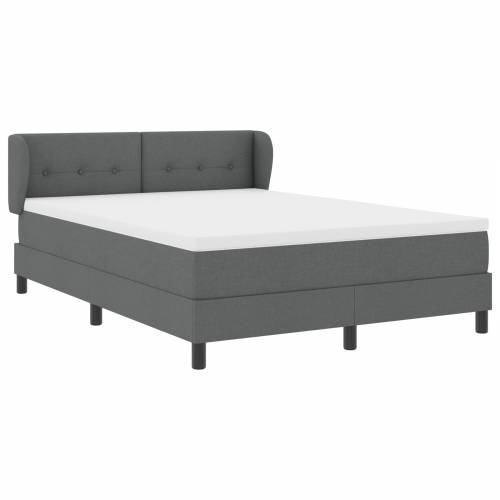 Box Spring Krevet s Madracem Tamnosiva 140x200 cm Tkanina Cijena