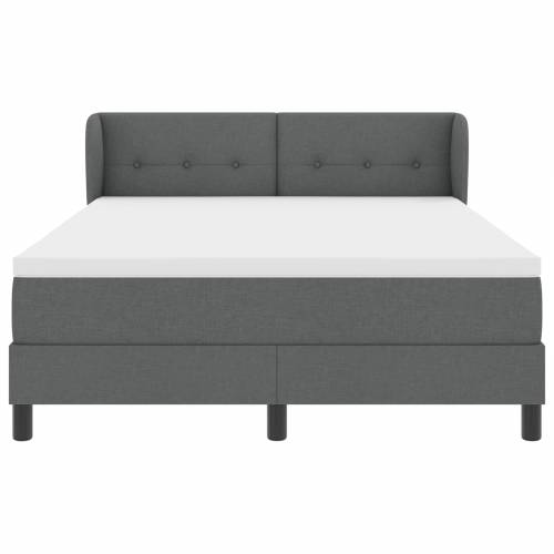 Box Spring Krevet s Madracem Tamnosiva 140x200 cm Tkanina Cijena