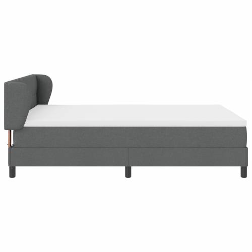 Box Spring Krevet s Madracem Tamnosiva 140x200 cm Tkanina Cijena