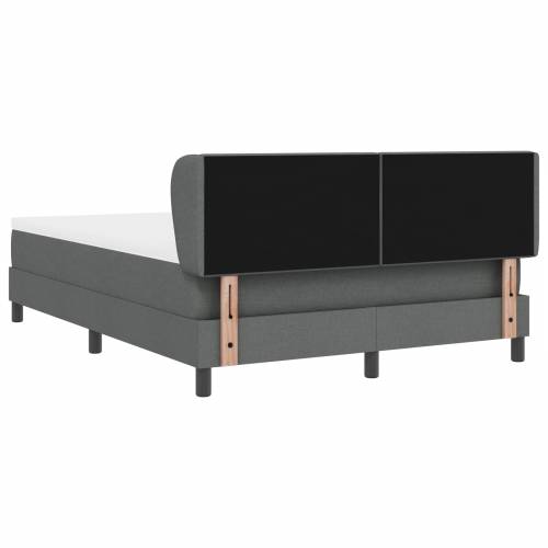 Box Spring Krevet s Madracem Tamnosiva 140x200 cm Tkanina Cijena