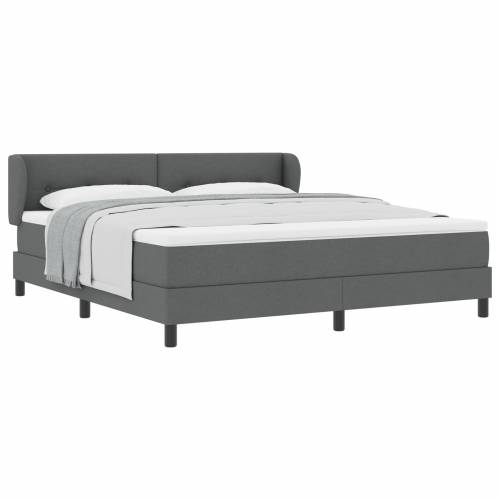 Box Spring Krevet s Madracem Tamno Siva 180x200 cm Tkanina Cijena