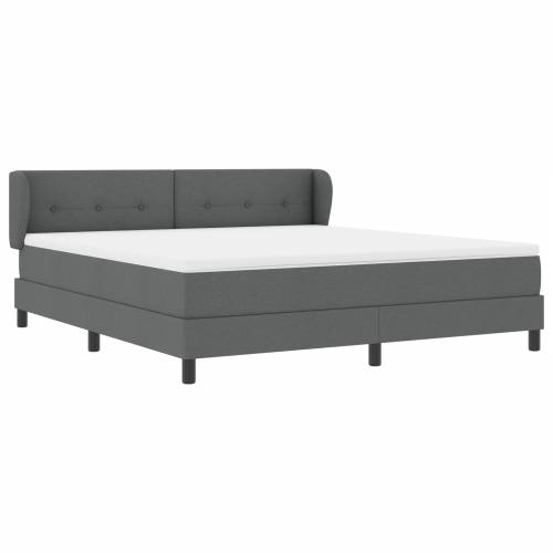 Box Spring Krevet s Madracem Tamno Siva 180x200 cm Tkanina Cijena