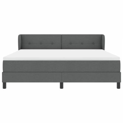 Box Spring Krevet s Madracem Tamno Siva 180x200 cm Tkanina Cijena