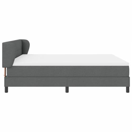 Box Spring Krevet s Madracem Tamno Siva 180x200 cm Tkanina Cijena