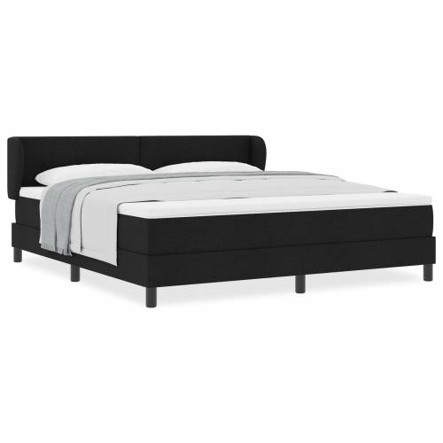 Box Spring Krevet s Madracem Crni 180x200 cm Tkanina Cijena