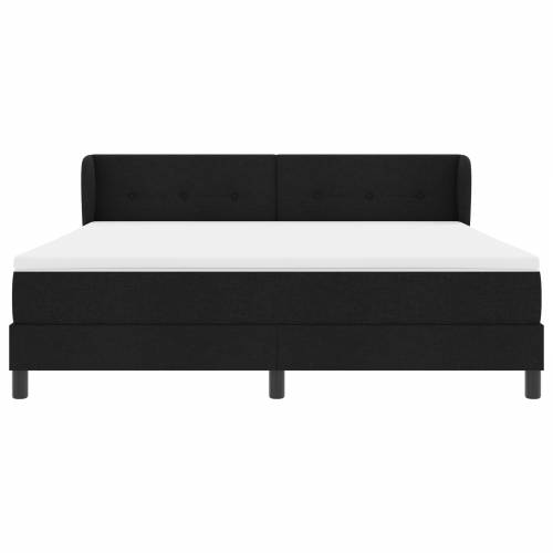 Box Spring Krevet s Madracem Crni 180x200 cm Tkanina Cijena