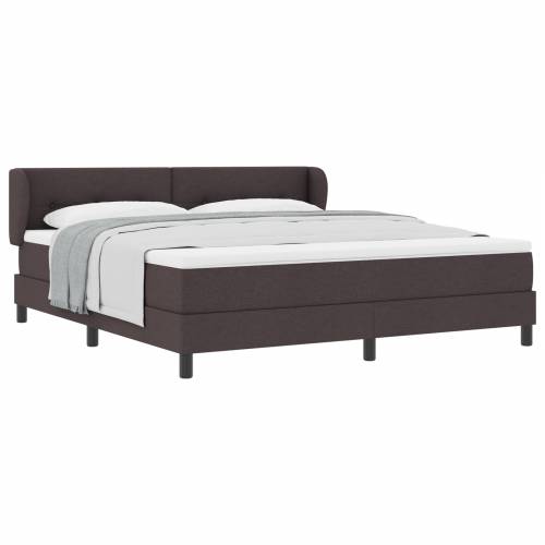 Box Spring Krevet s Madracem Tamnosmeđi 180x200 cm Tkanina Cijena