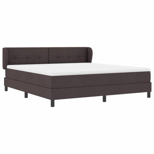 Box Spring Krevet s Madracem Tamnosmeđi 180x200 cm Tkanina Cijena