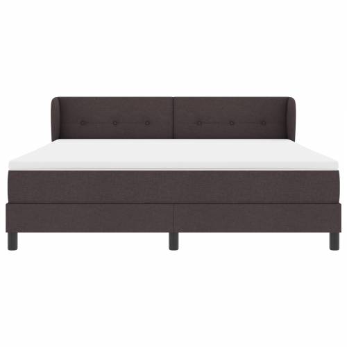 Box Spring Krevet s Madracem Tamnosmeđi 180x200 cm Tkanina Cijena